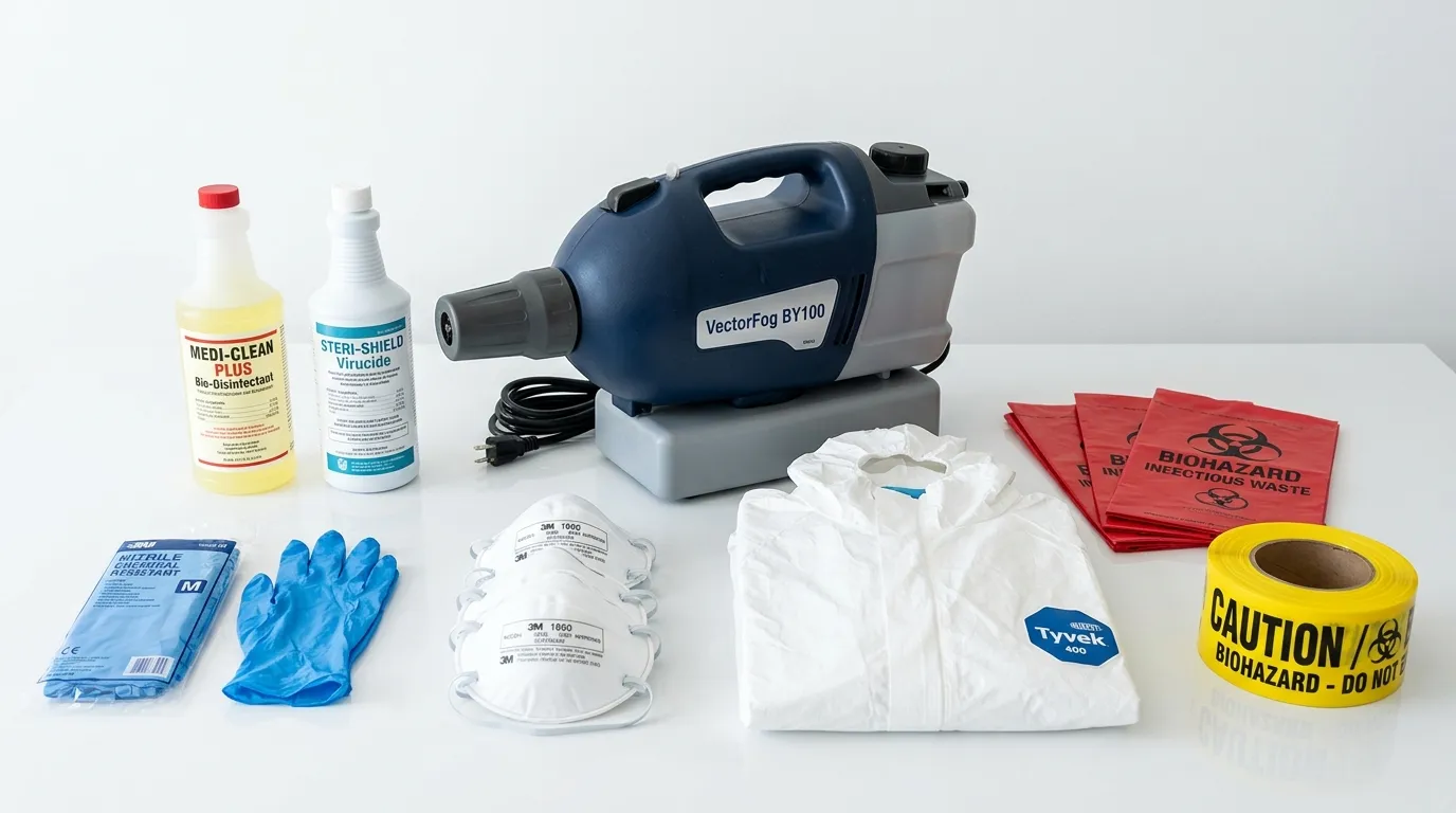 Professional biohazard remediation crew working in Oreland